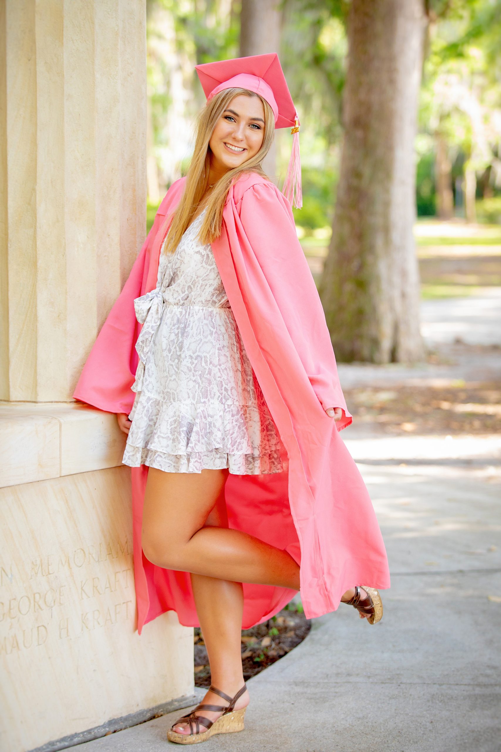 cap and gown senior session 